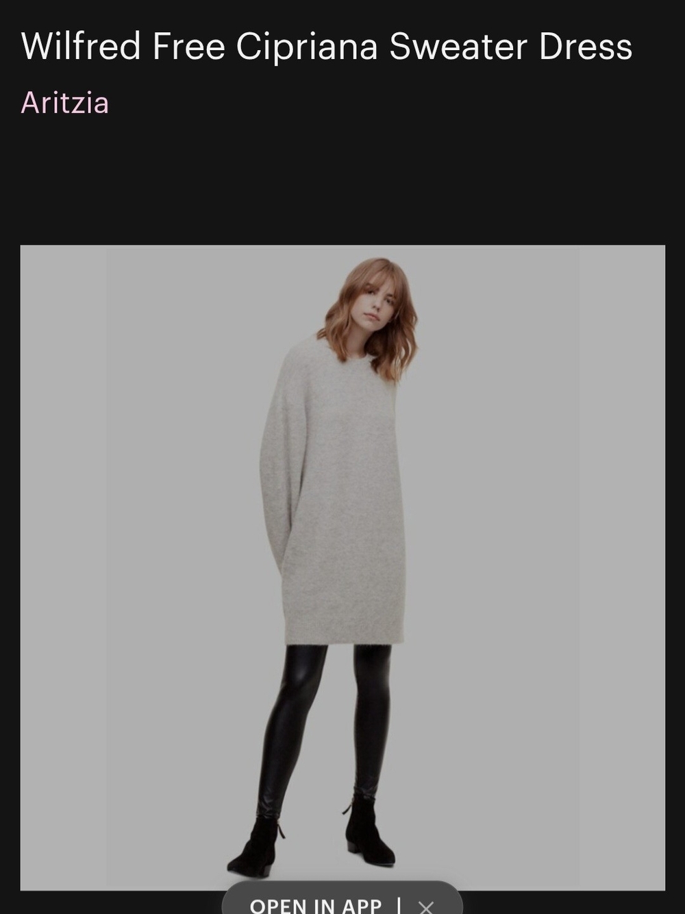Wilfred Free Cipriana Sweater Dress - Light Gray